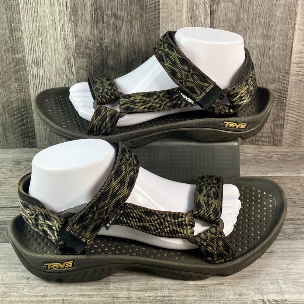 Teva Hurricane 3 6502 Mens Size 9 Brown Geometric Strap Sport Hiking Sandals